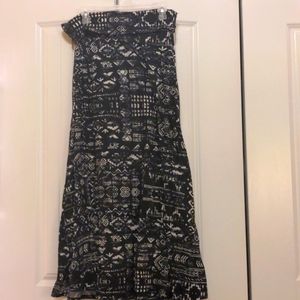 Tribal print maxi skirt